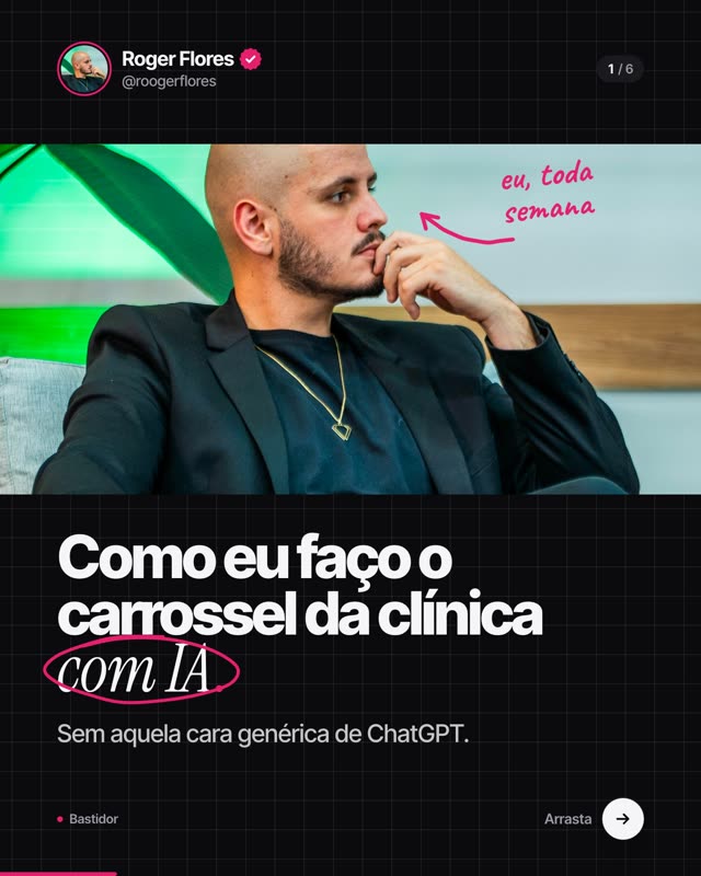 Carrossel: como eu faço o carrossel da clínica com IA