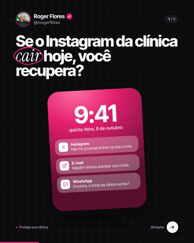 Carrossel: se o Instagram da clínica cair hoje